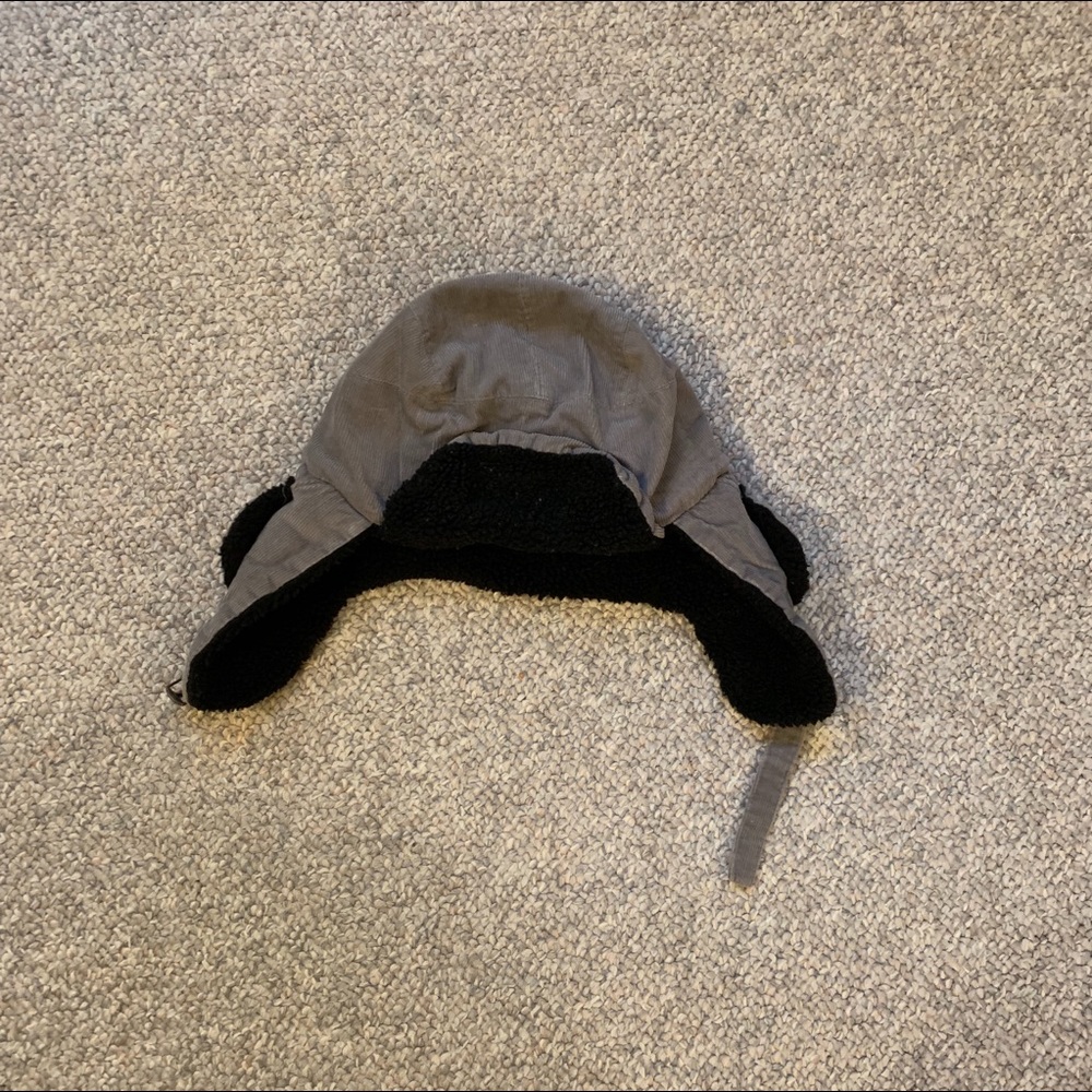 Large Crowncap Gray Corduroy Trapper Hat